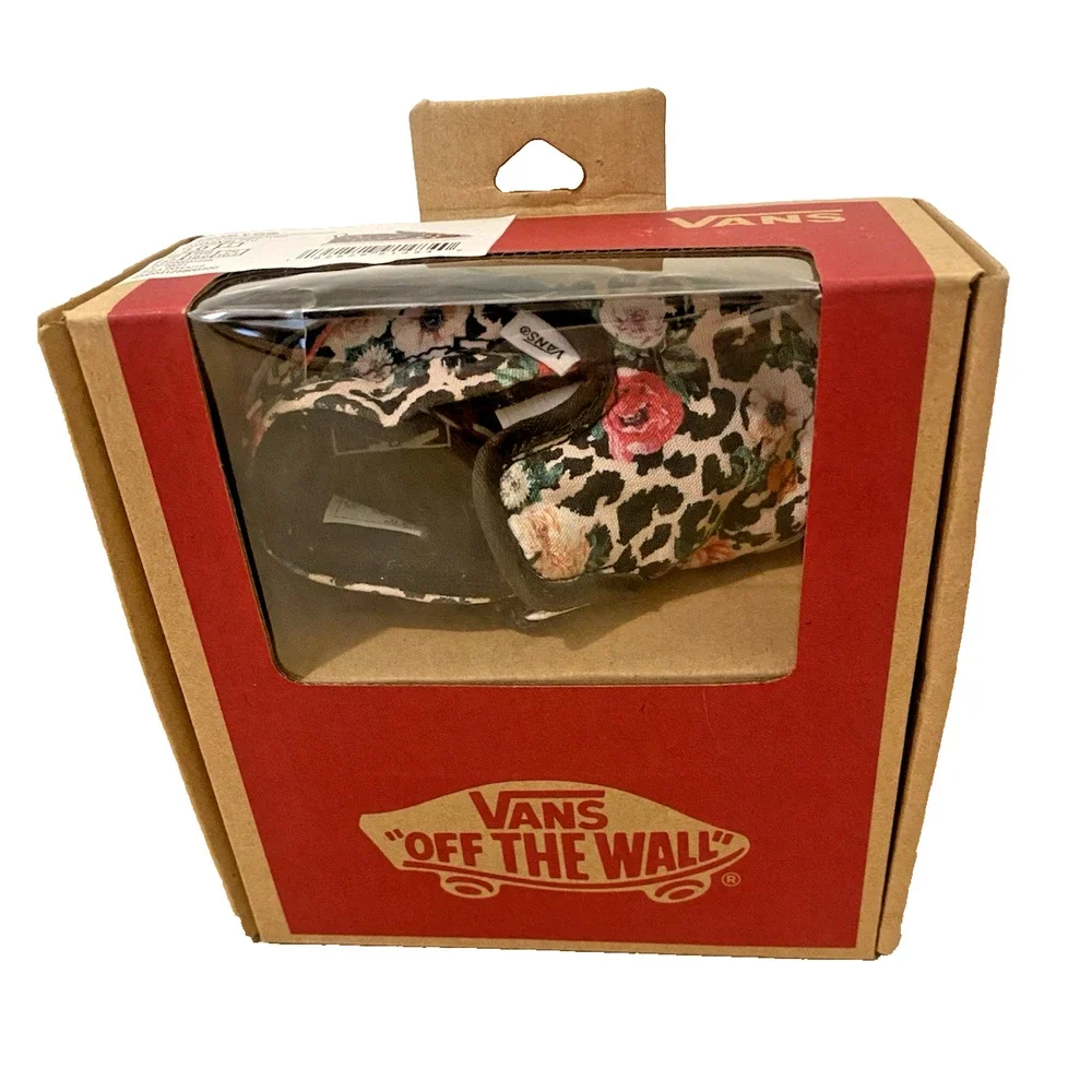 Vans‎ Infant Slip-On V Crib Leopard Floral Hook & Loop Size US 4 Infant Shoes